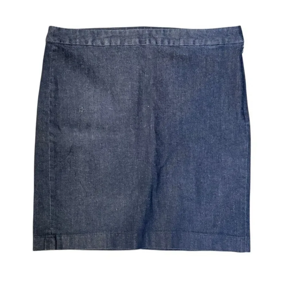 Tommy Hilfiger Classic Denim Skirt Stretch Knee Length Sz. 12